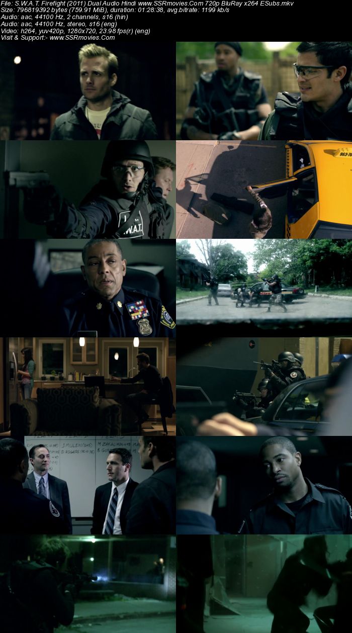 S.W.A.T. Firefight (2011) Dual Audio Hindi 720p BluRay 750MB ESubs Movie Download