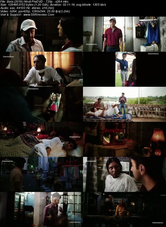 Bala (2019) Hindi 720p 480p pDVDRip x264 Download