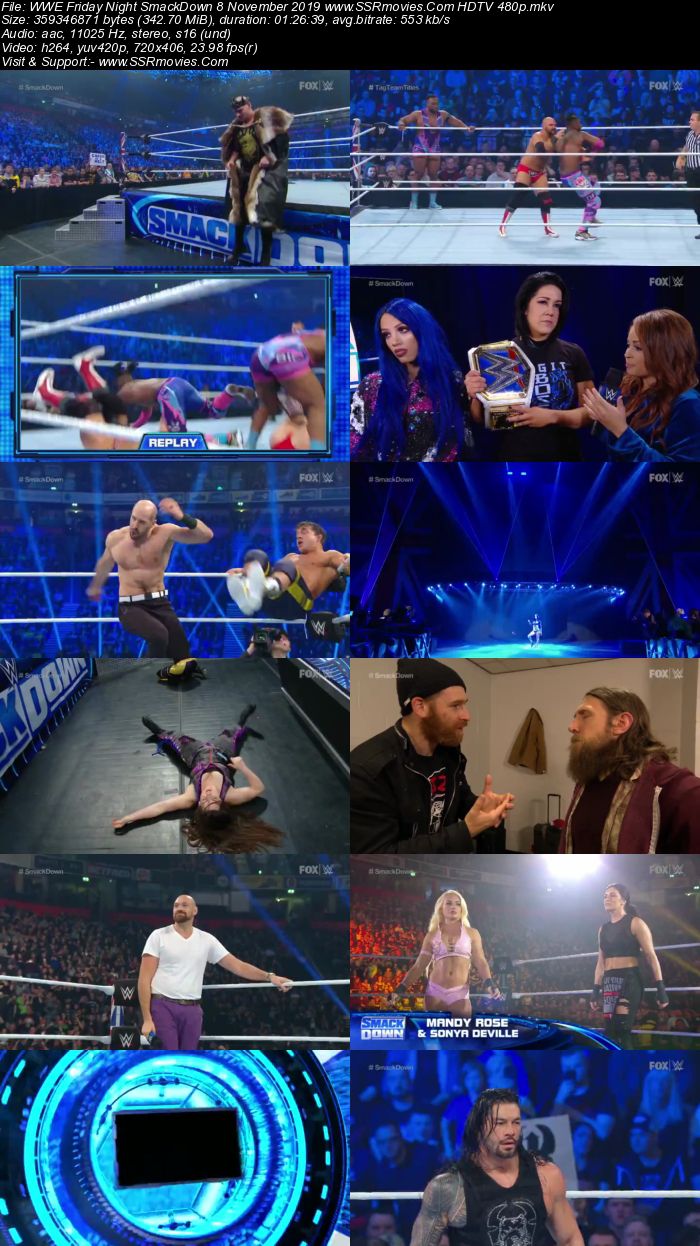 WWE Smackdown Live 8 November 2019 Full Show Download 480p 720p HDTV WEBRip