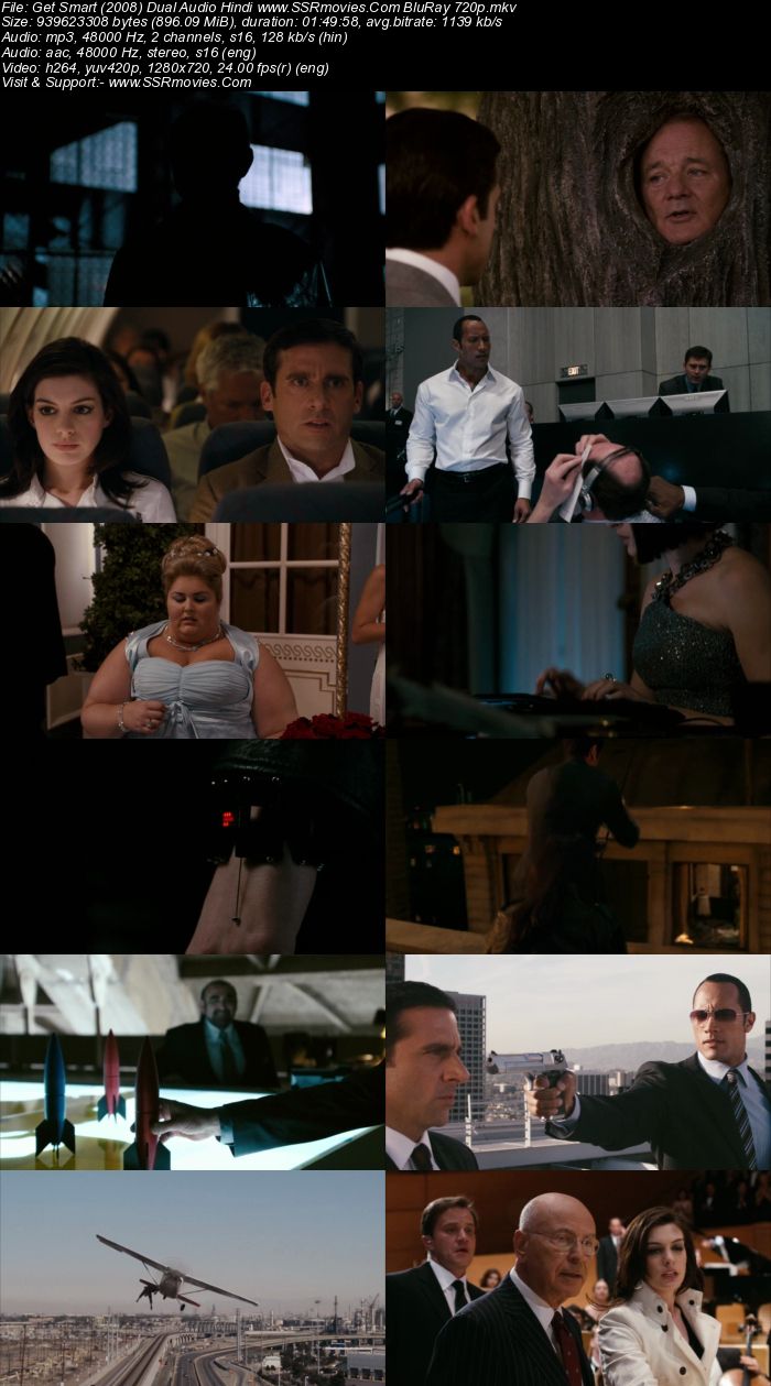 Get Smart (2008) Dual Audio Hindi 720p BluRay x264 900MB Movie Download