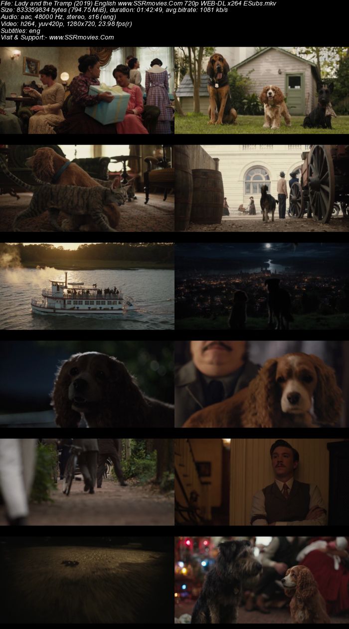 Lady and the Tramp (2019) English 480p WEB-DL x264 300MB ESubs Movie Download