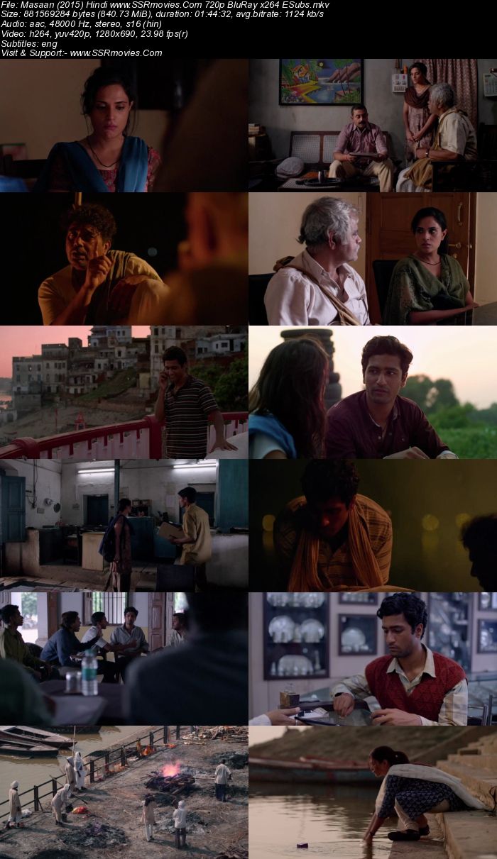 Masaan (2015) Hindi 720p BluRay x264 850MB ESubs Movie Download