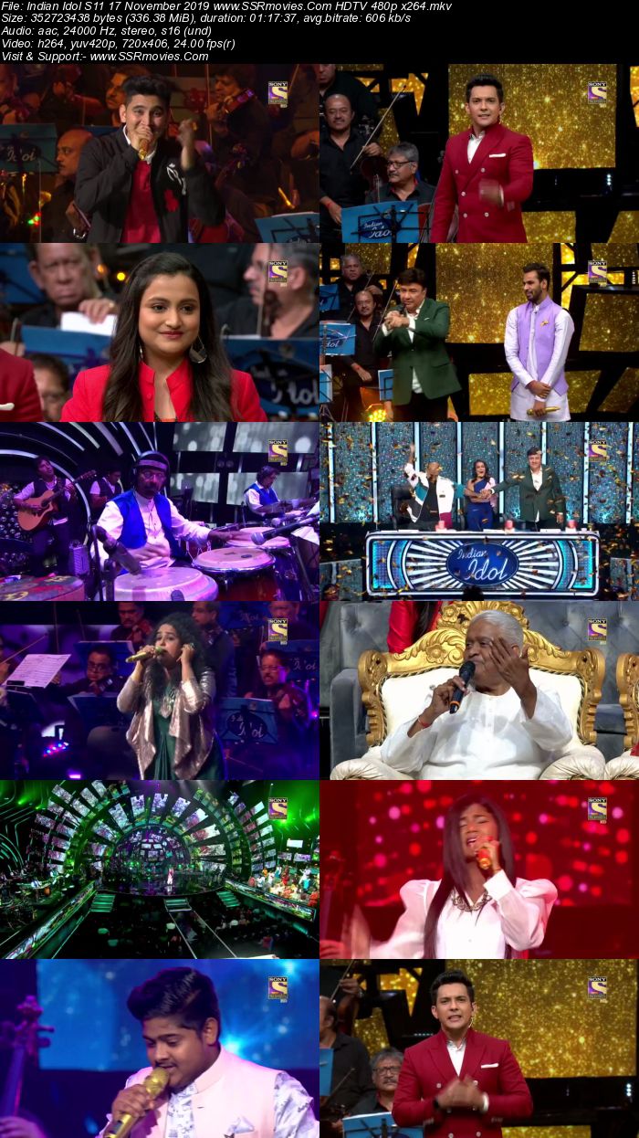 Indian Idol S11 17 November 2018 HDTV 480p x264 300MB Download