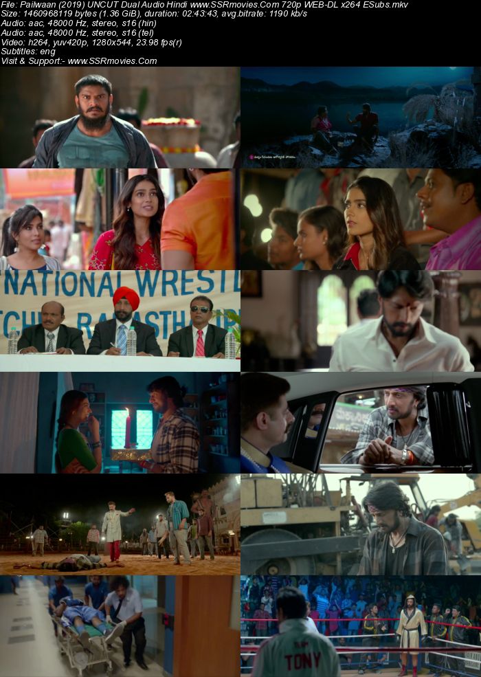 Pailwaan (2019) UNCUT Dual Audio Hindi 720p WEB-DL 1.4GB ESubs Movie Download