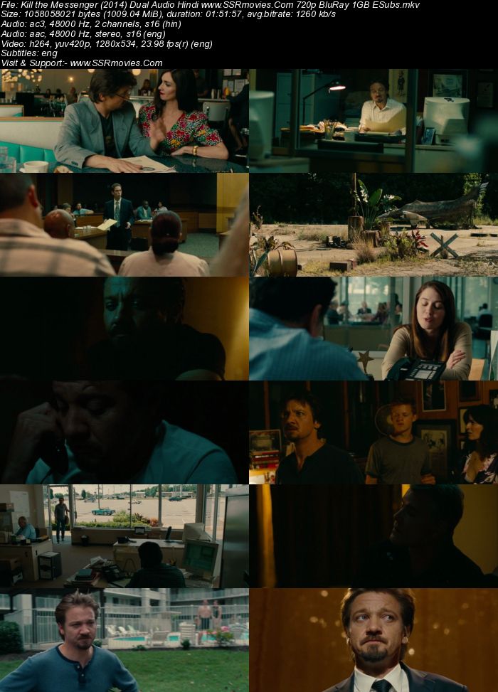 Kill the Messenger (2014) Dual Audio Hindi 720p BluRay x264 1GB ESubs Movie Download