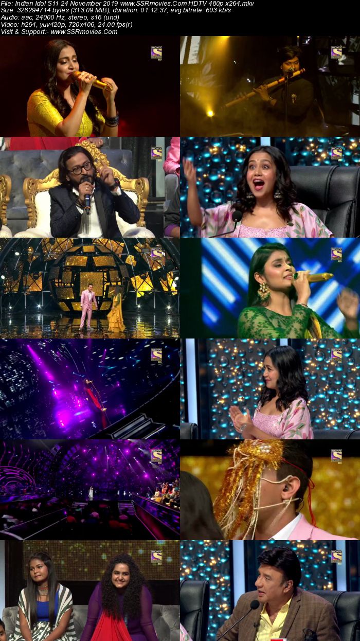 Indian Idol S11 24 November 2018 HDTV 480p x264 300MB Download