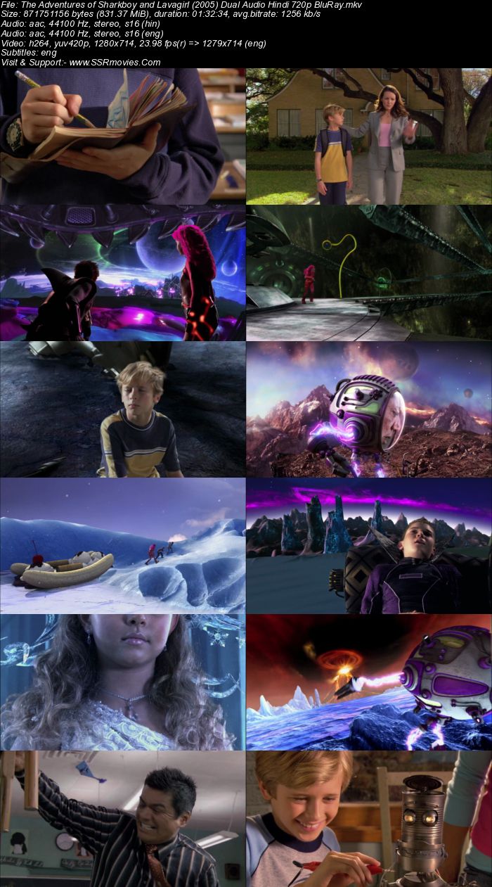 Adventures of Sharkboy and Lavagirl (2005) Dual Audio Hindi 480p BluRay 300MB Movie Download