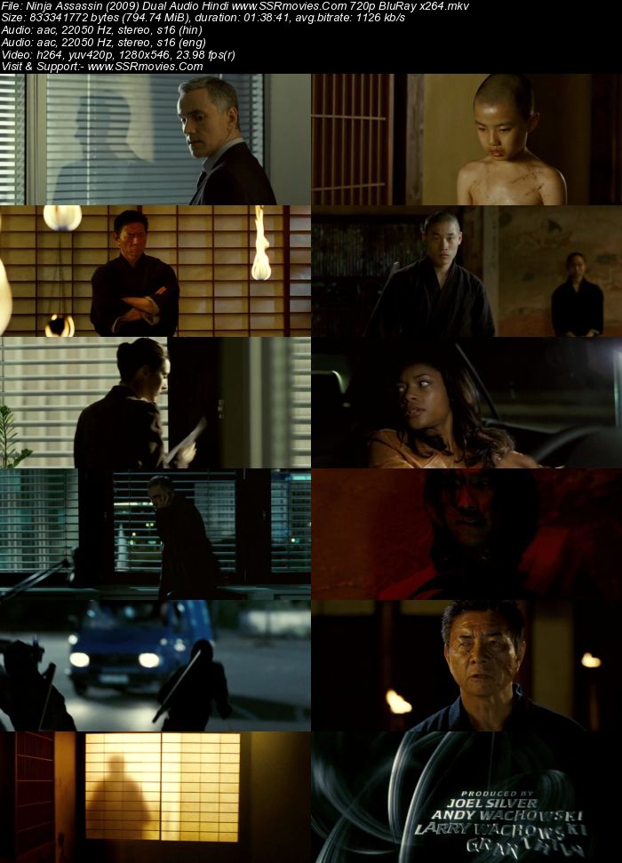 Ninja Assassin (2009) Dual Audio Hindi 720p BluRay x264 800MB Movie Download