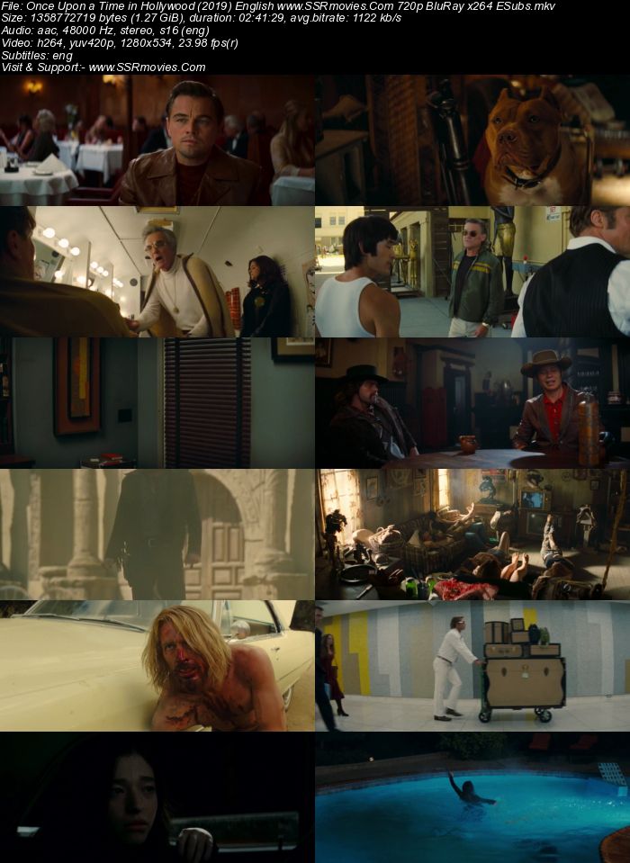 Once Upon a Time in Hollywood (2019) English 720p BluRay x264 ESubs Movie Download