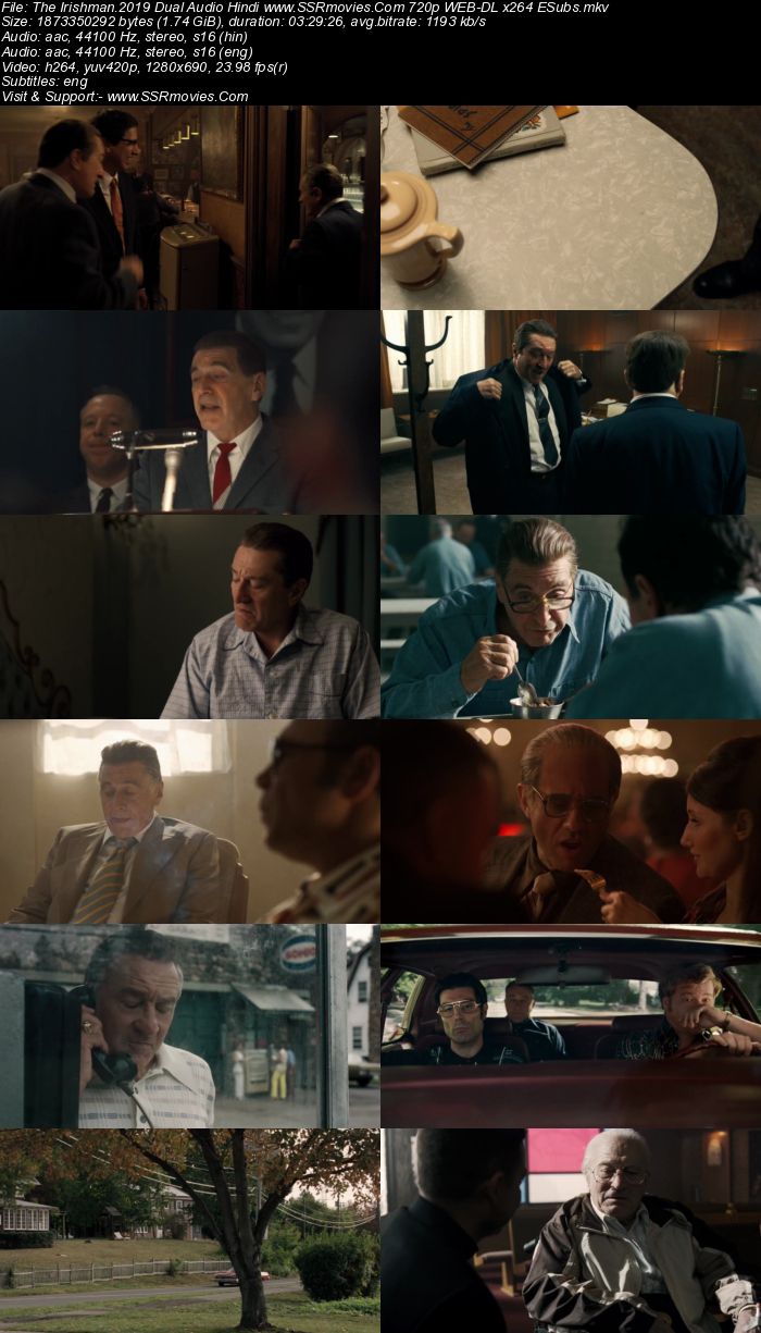 The Irishman (2019) Dual Audio Hindi ORG 720p WEB-DL 1.7GB ESubs Movie Download