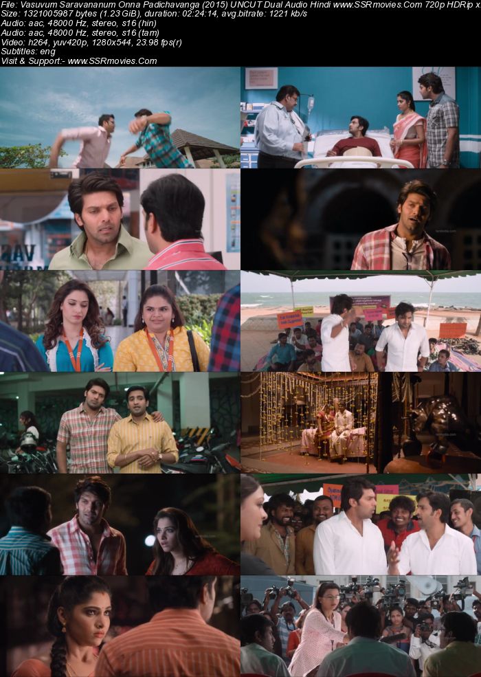 Vasuvum Saravananum Onna (2015) Dual Audio Hindi 480p HDRip 450MB Movie Download