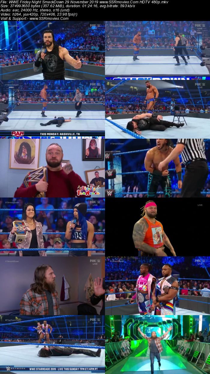 WWE Smackdown Live 29 November 2019 Full Show Download 480p 720p HDTV WEBRip