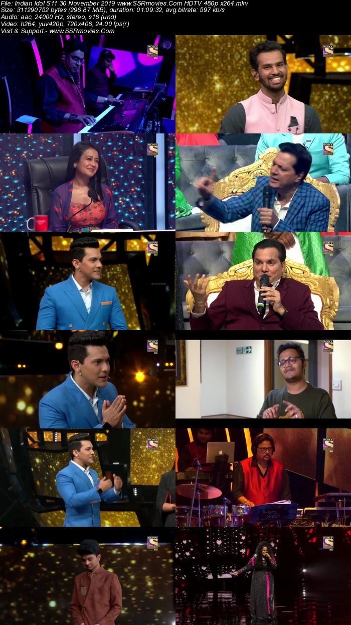 Indian Idol S11 30 November 2018 HDTV 480p x264 300MB Download