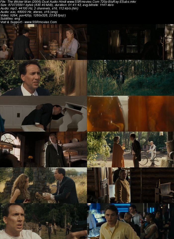 The Wicker Man (2006) Dual Audio Hindi 480p BluRay x264 350MB ESubs Movie Download