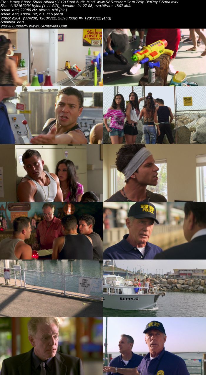 Jersey Shore Shark Attack (2012) Dual Audio Hindi 480p BluRay 300MB Movie Download