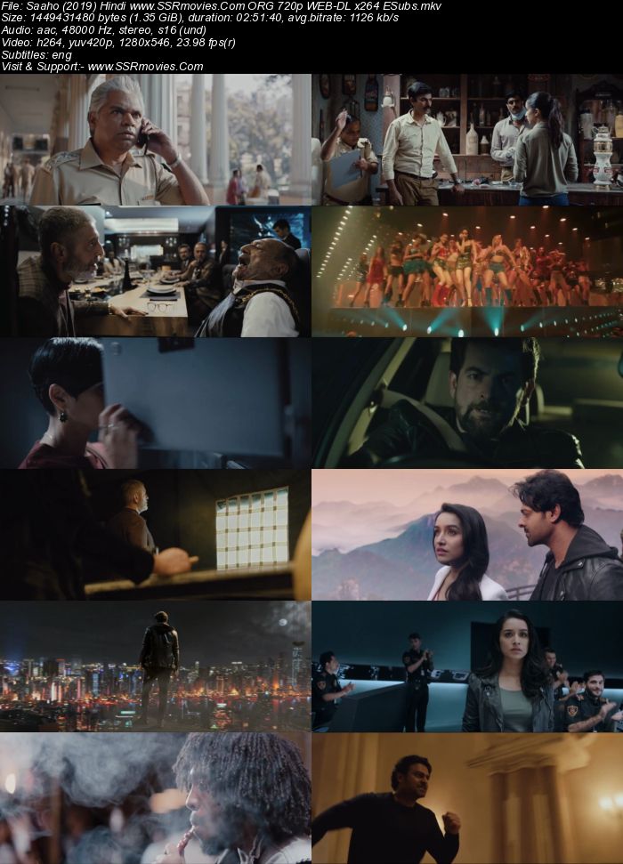 Saaho (2019) Hindi ORG 480p WEB-DL x264 500MB ESubs Full Movie Download