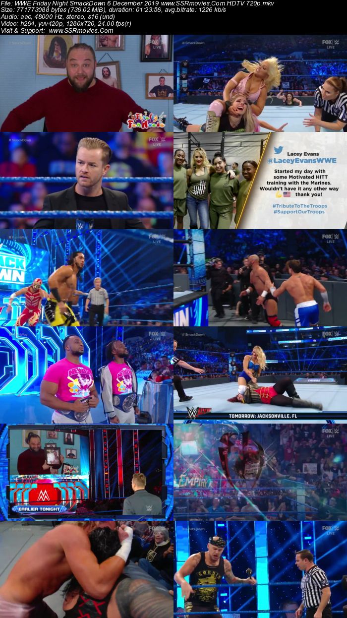 WWE Smackdown Live 6 December 2019 Full Show Download 480p 720p HDTV WEBRip