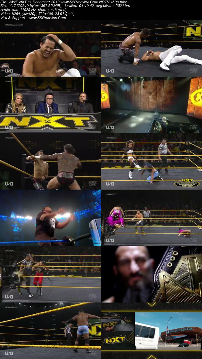 WWE NXT 11 December 2019 HDTV 480p Full Show Download WWE NXT 11 December 2019 HDTV 480p Full Show Download
