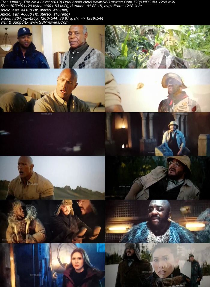 Jumanji: The Next Level (2019) Dual Audio Hindi 720p HDCAM 1GB Full Movie Download