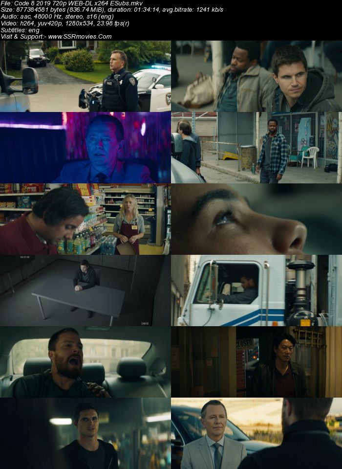 Code 8 (2019) English 720p WEB-DL 800MB Full Movie Download