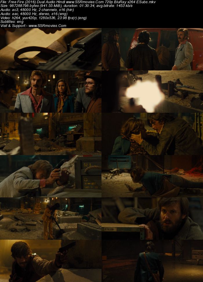 Free Fire (2016) Dual Audio Hindi 720p BluRay 900MB Full Movie Download