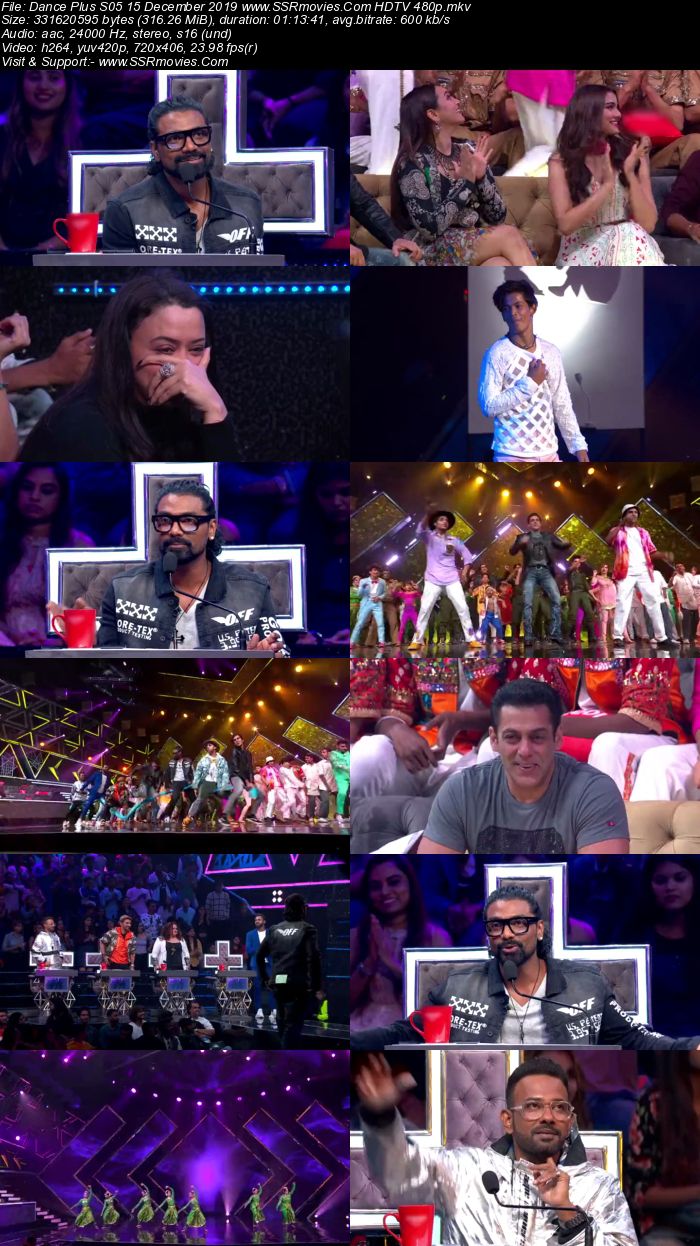 Dance Plus S05 15 December 2019 HDTV 480p 720p Download