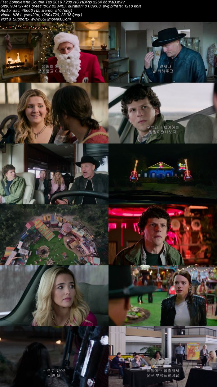 Zombieland: Double Tap (2019) English 480p HDRip x264 300MB Full Movie Download