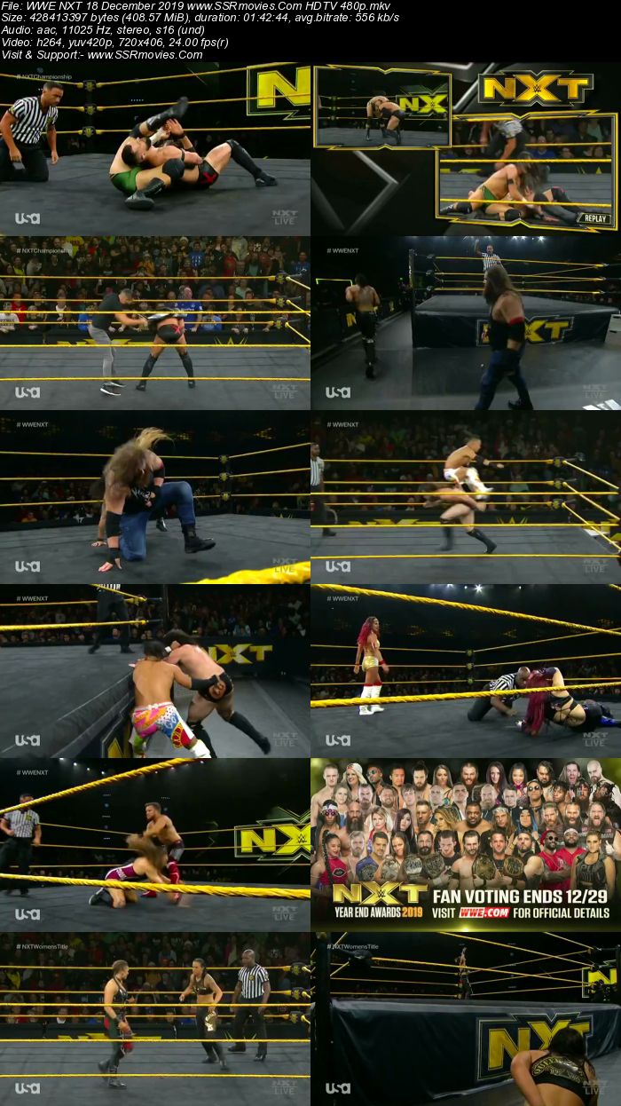 WWE NXT 18 December 2019 HDTV 480p Full Show Download