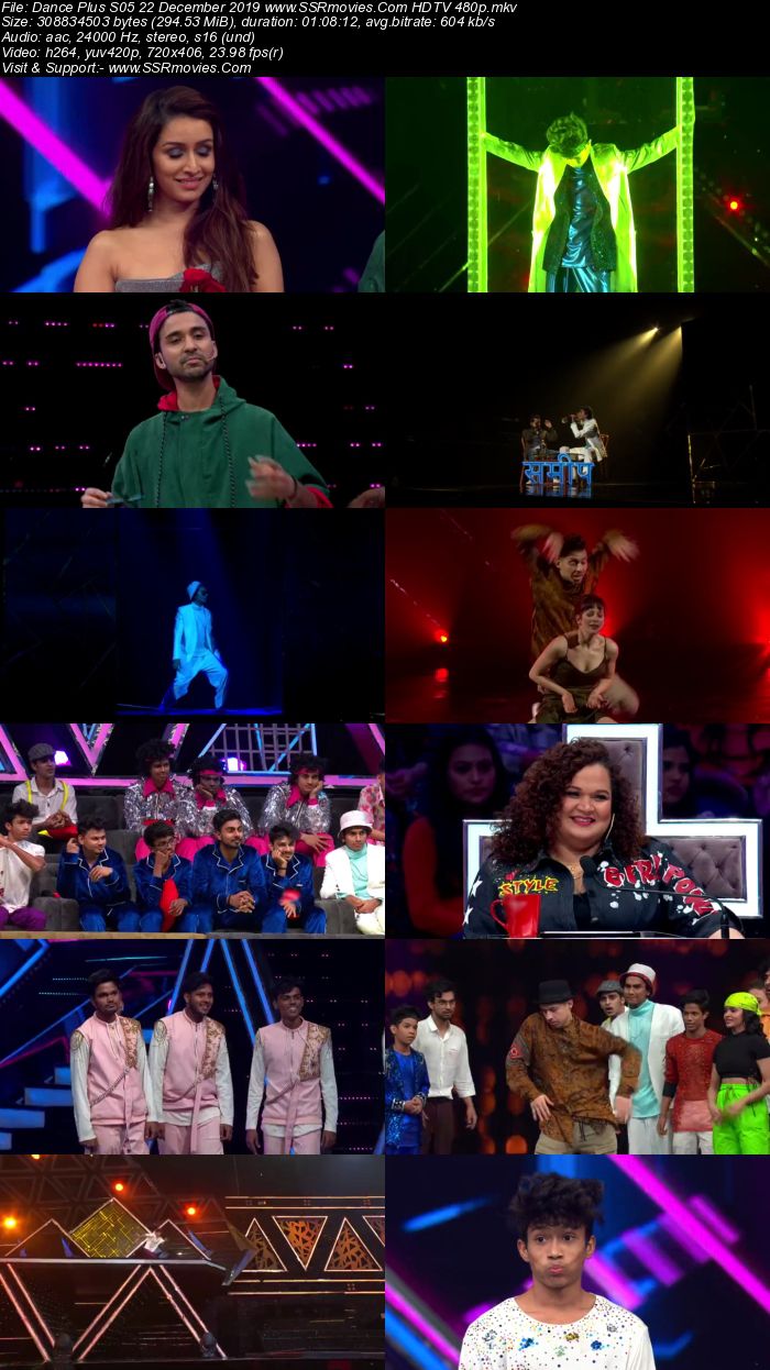 Dance Plus S05 22 December 2019 HDTV 480p 720p Download