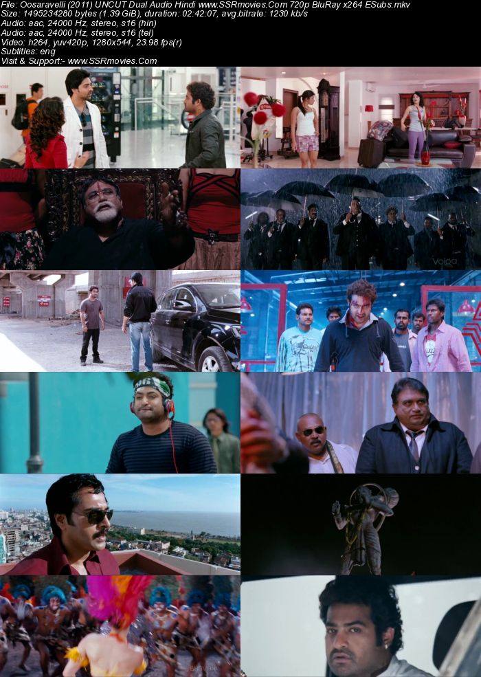 Oosaravelli (2011) UNCUT Dual Audio Hindi 480p BluRay 500MB ESubs Full Movie Download