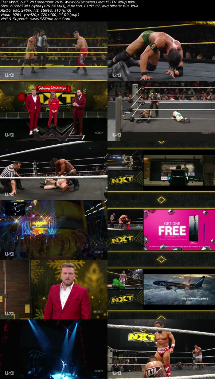 WWE NXT 25 December 2019 HDTV 480p Full Show Download