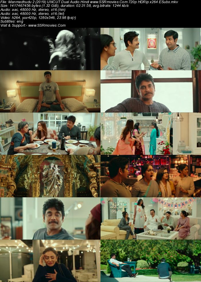 Manmadhudu 2 (2019) Dual Audio Hindi 480p HDRip x264 500MB ESubs Full Movie Download