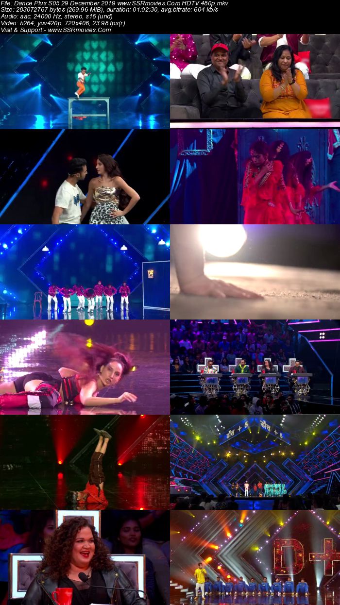 Dance Plus S05 29 December 2019 HDTV 480p 720p Download