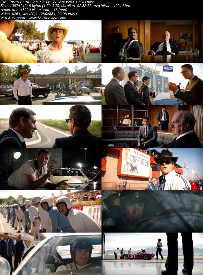 Ford v Ferrari (2019) English 720p WEB-DL x264 1.1GB ESubs Full Movie Download