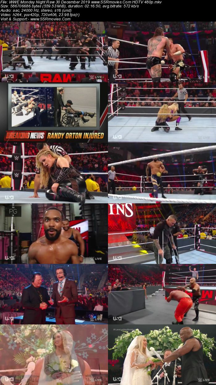 WWE Monday Night Raw 30 December 2019 Full Show Download HDTV WEBRip 480p 720p