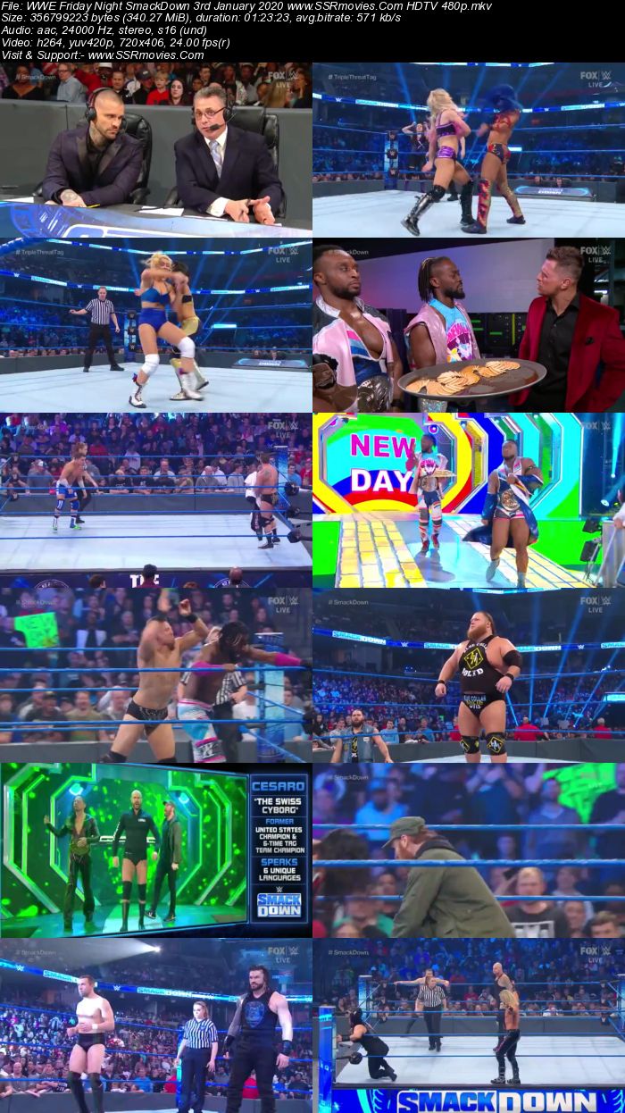 WWE Friday Night SmackDown 3rd January 2020 Full Show Download 480p 720p HDTV WEBRip