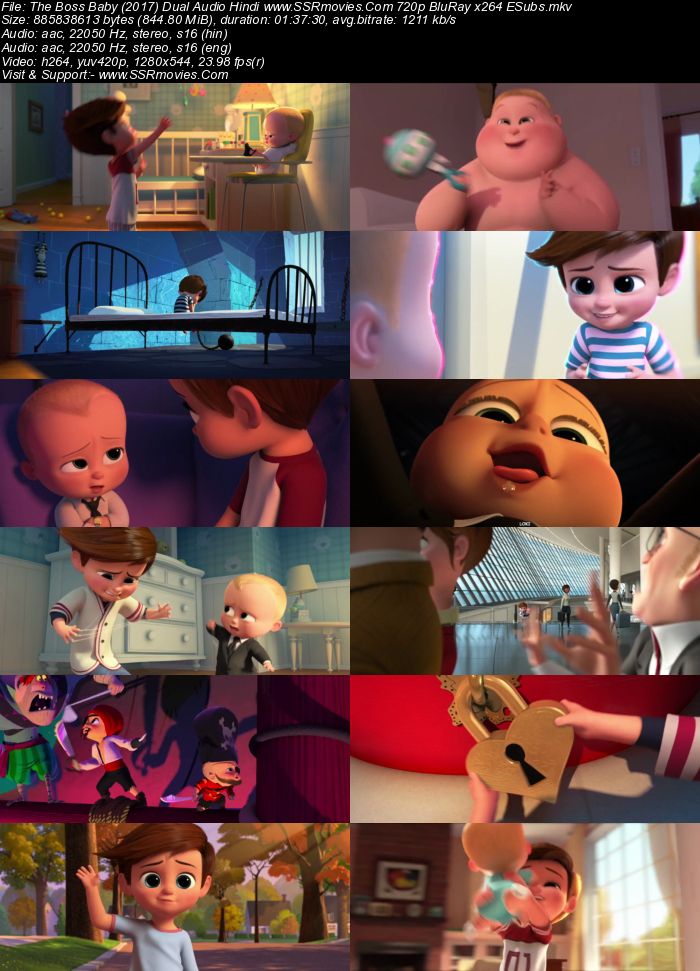 The Boss Baby (2017) Dual Audio Hindi 480p BluRay x264 300MB ESubs Full Movie Download