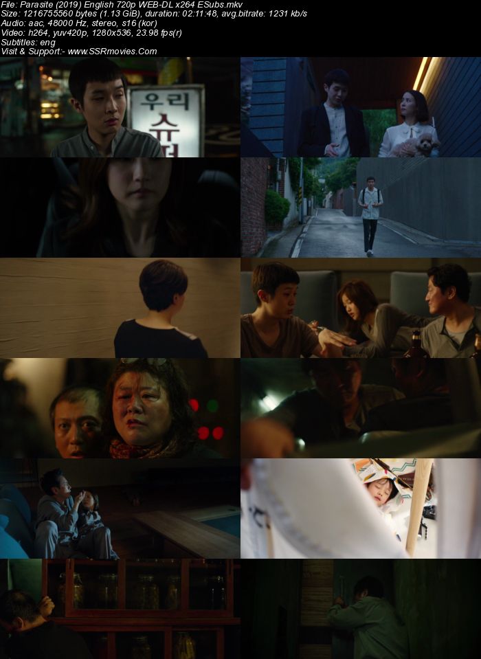 Parasite (2019) Korean 480p BluRay x264 400MB ESubs Full Movie Download