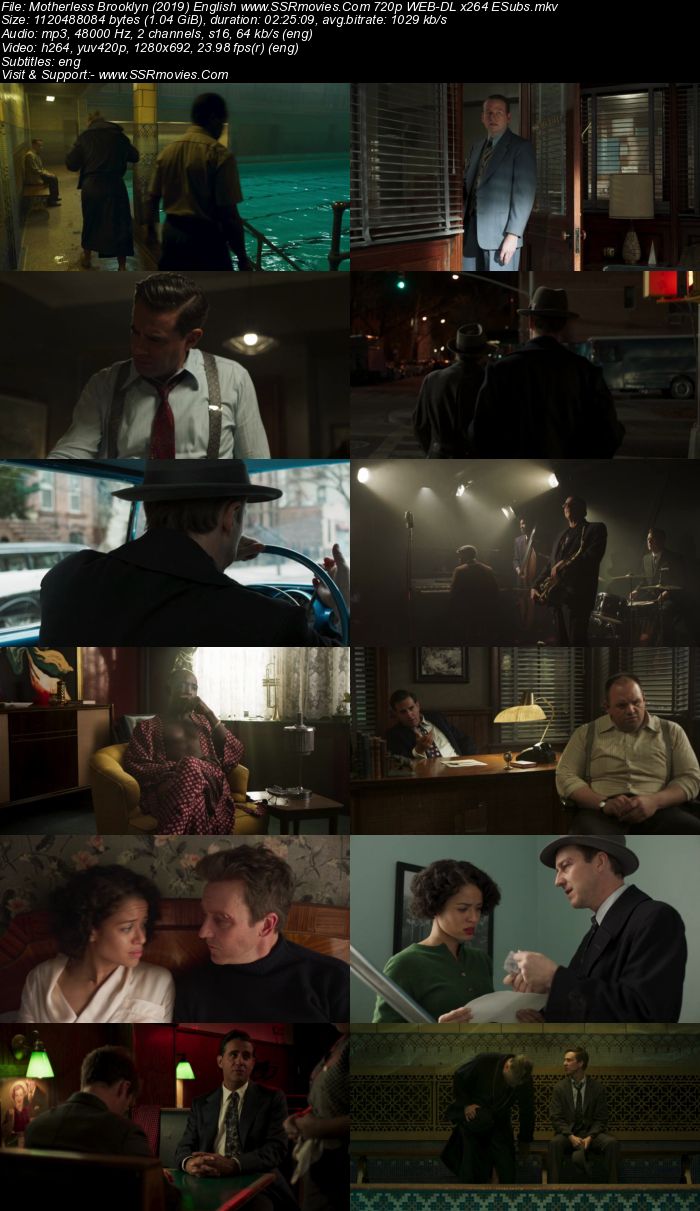 Motherless Brooklyn (2019) English 480p WEB-DL x264 450MB ESubs Full Movie Download