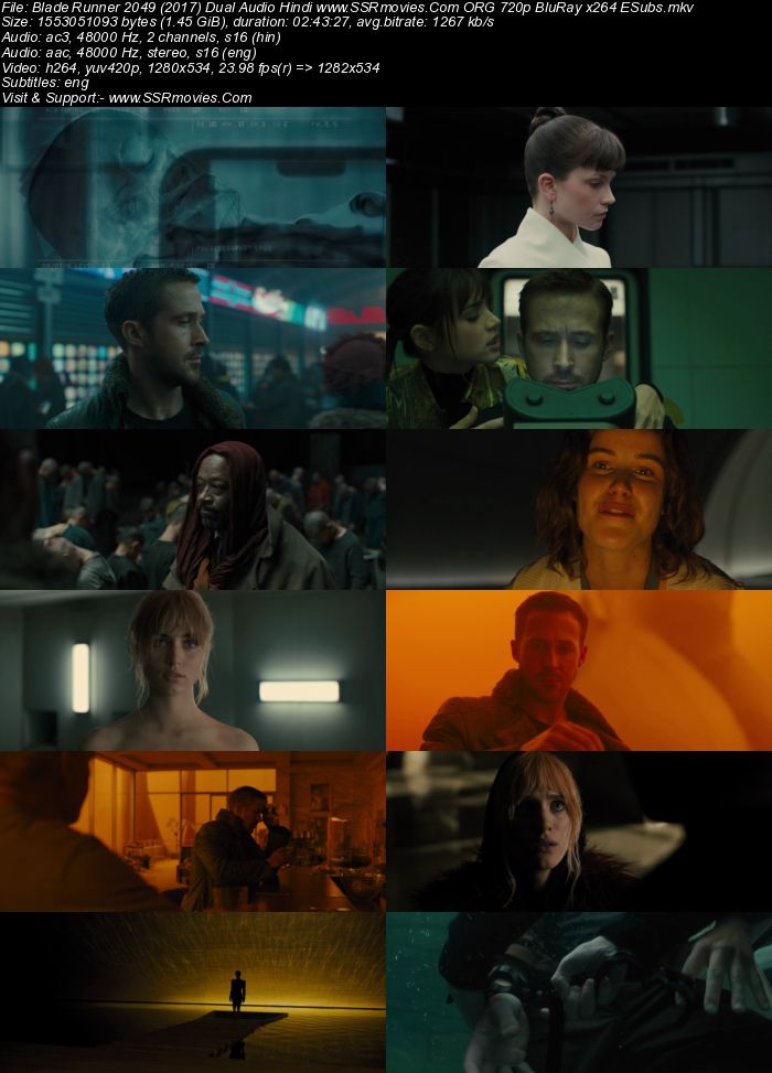 Blade Runner 2049 (2017) Dual Audio Hindi ORG 720p BluRay x264 1.4GB Full Movie Download