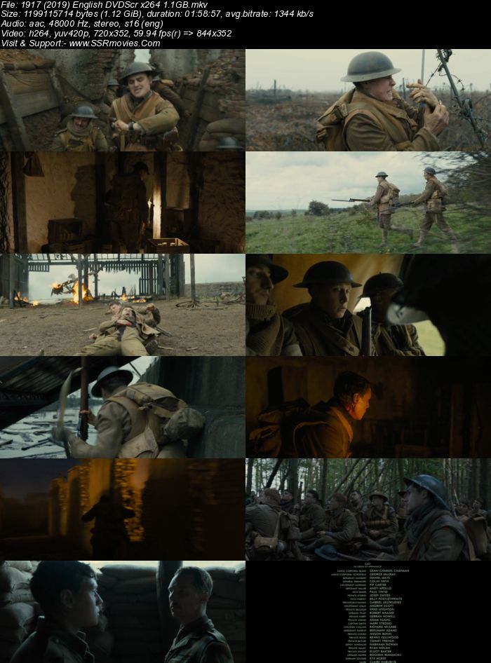 1917 (2019) English DVDScr 1.1GB Full Movie Download