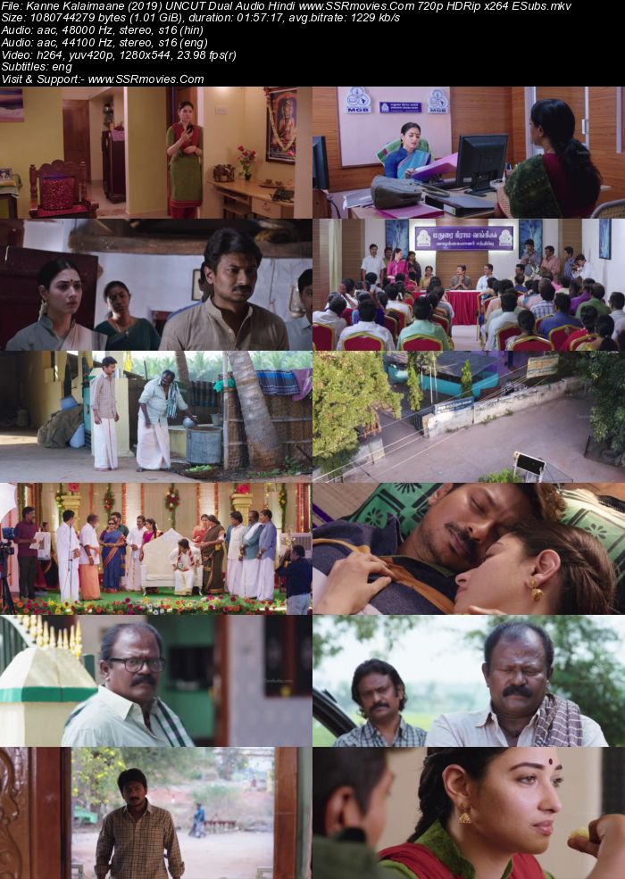 Kanne Kalaimaane (2018) Dual Audio Hindi 720p HDRip x264 1GB Full Movie Download