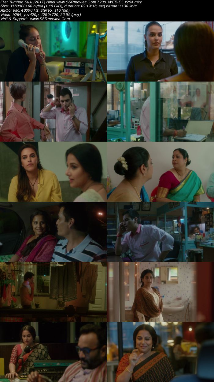 Tumhari Sulu (2017) Hindi 480p WEB-DL x264 400MB Full Movie Download