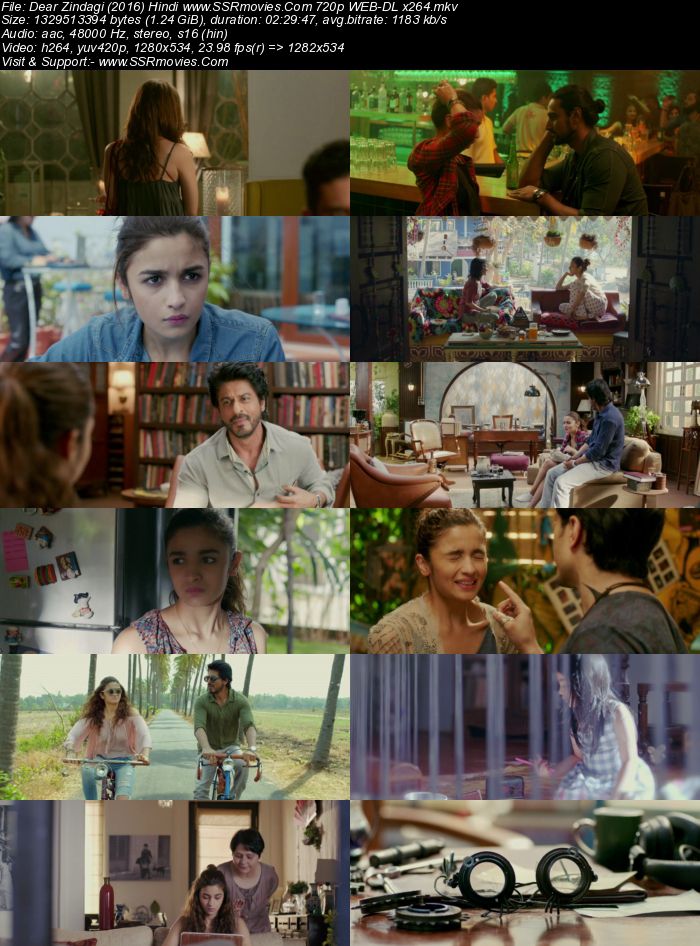 Dear Zindagi (2016) Hindi 720p WEB-DL x264 1.2GB Full Movie Download