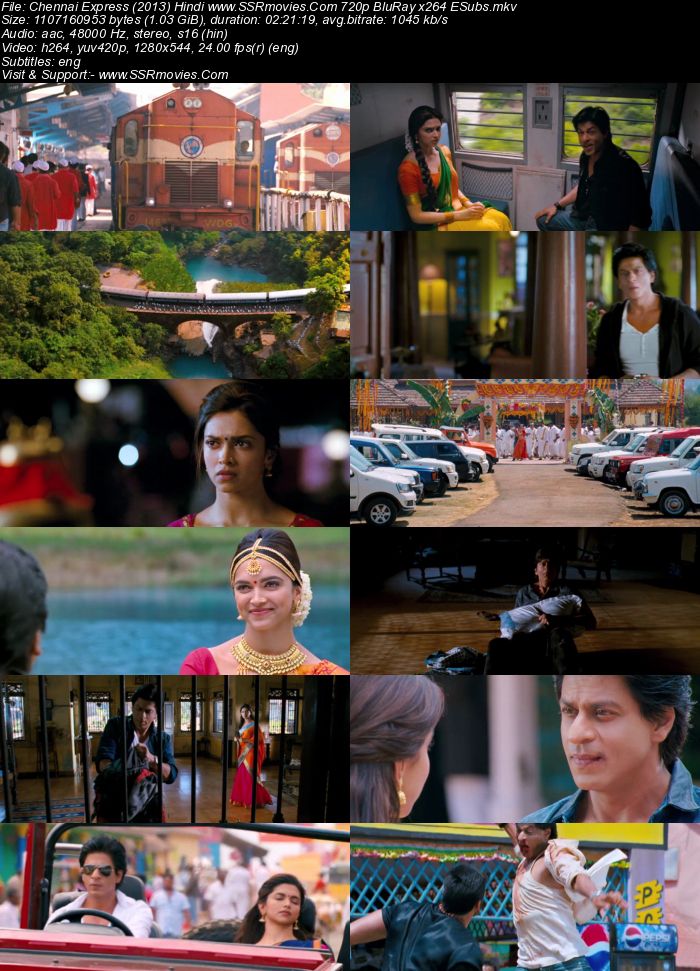 Chennai Express (2013) Hindi 480p BluRay x264 400MB ESubs Full Movie Download