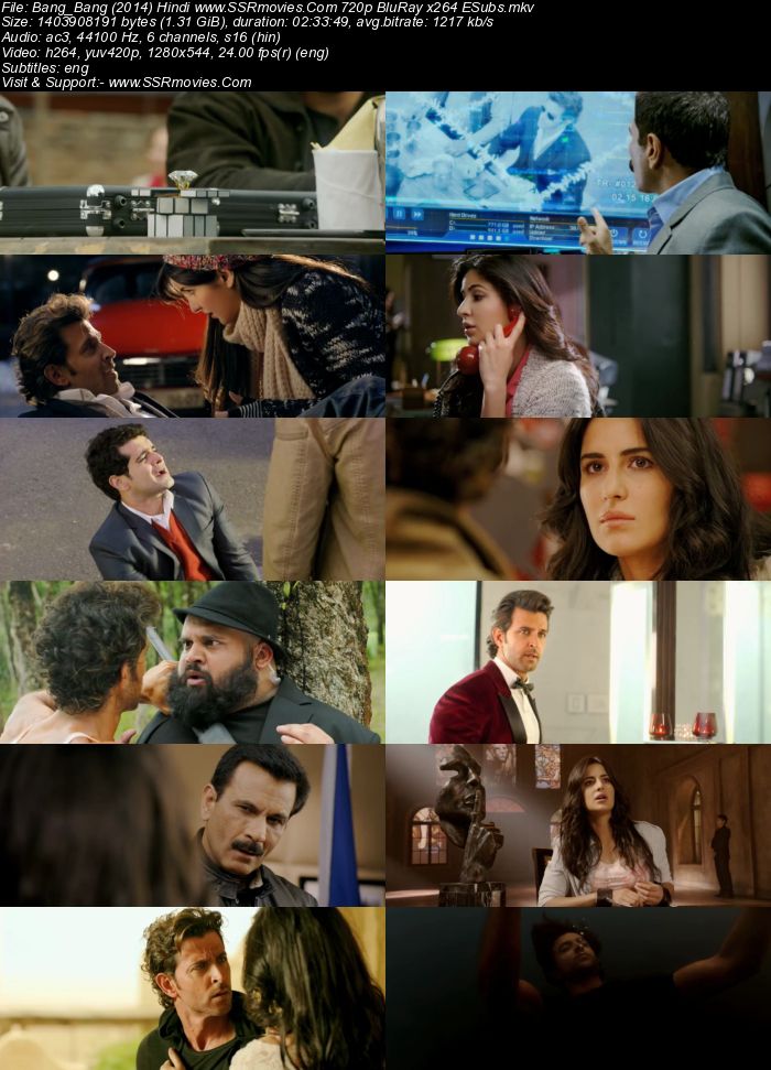 Bang Bang (2014) Hindi 480p BluRay x264 450MB ESubs Full Movie Download Bang Bang (2014) Hindi 480p BluRay x264 450MB ESubs Full Movie Download