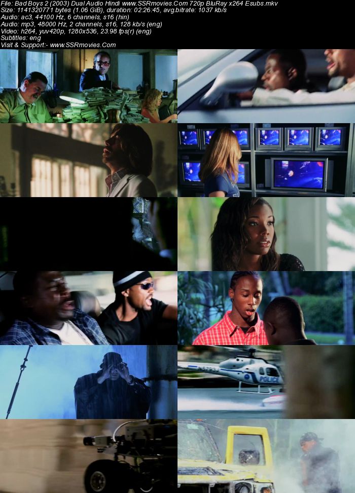 Bad Boys II (2003) Dual Audio Hindi 720p BluRay x264 1.1GB Full Movie Download