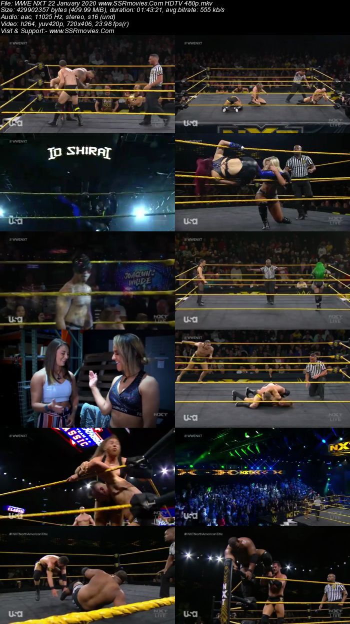 WWE NXT 22 January 2020 HDTV 480p Full Show Download