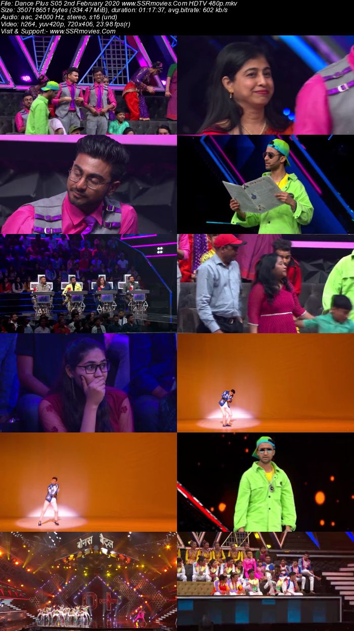 Dance Plus S05 2nd February 2020 HDTV 480p 720p Download