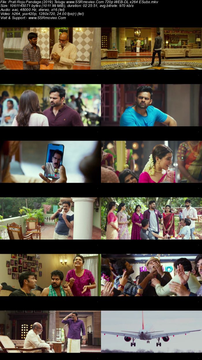 Prati Roju Pandaage (2019) Telugu 480p WEB-DL x264 450MB Full Movie Download